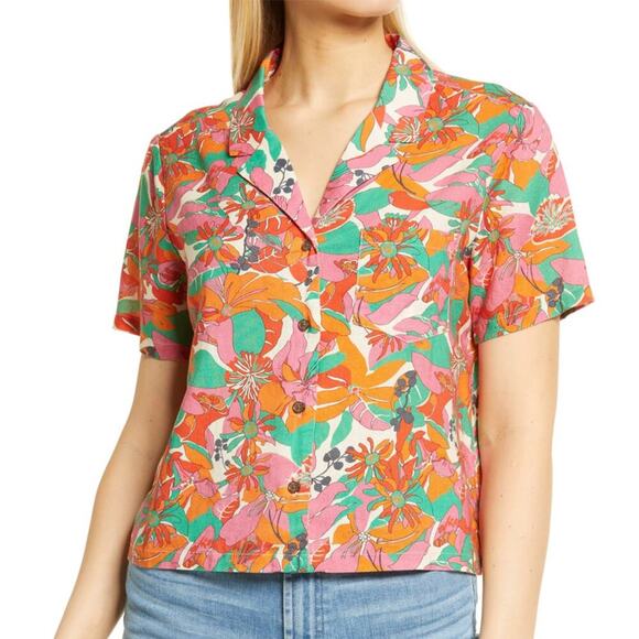 Marine Layer Lucy Short Sleeve Top in Vintage Floral Size XS - Picture 1 of 5